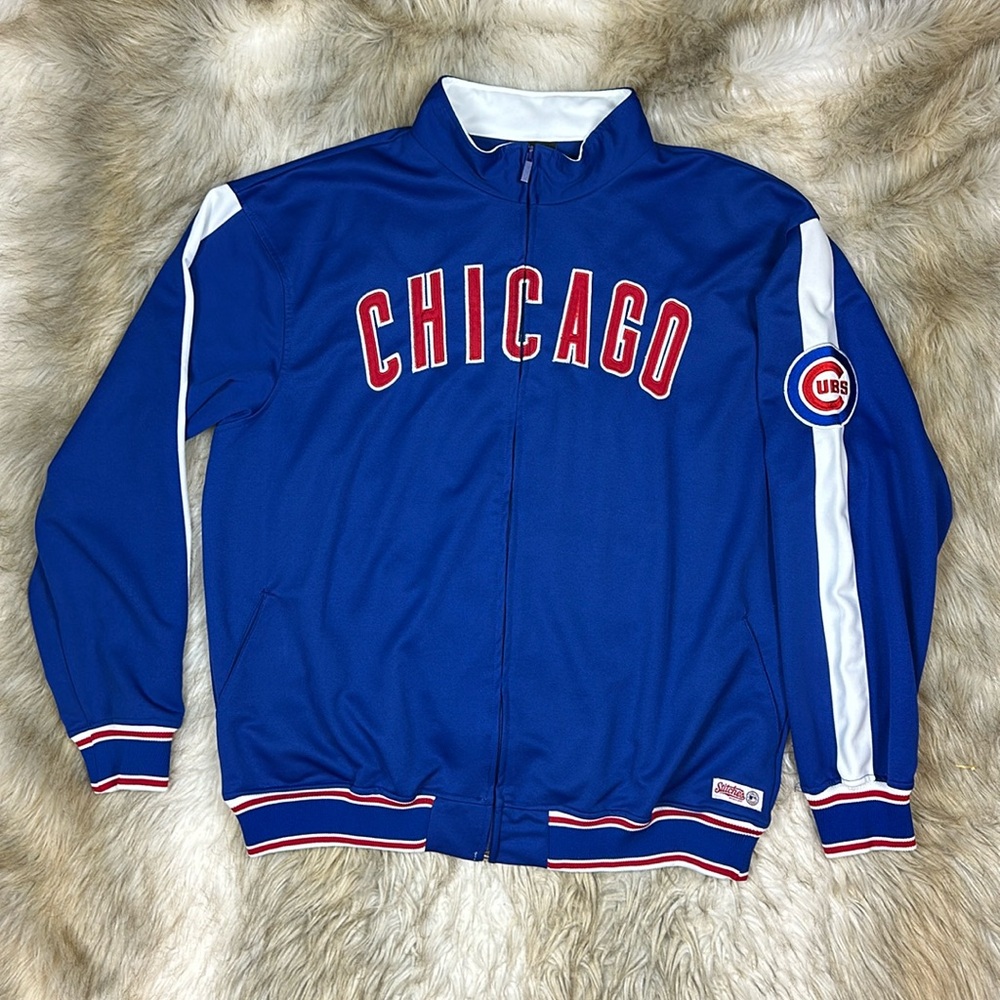 Chicago Cubs Zipper-Up Long Sleeve Jacket, X-Large